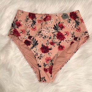 Forever 21 High Waisted Floral Bikini Bottoms
